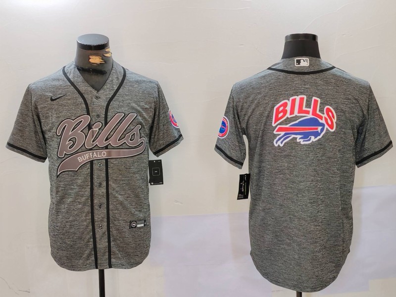 Men Buffalo Bills Blank Grey Joint Name 2024 Nike Limited NFL Jersey style 9124